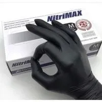 Перчатки черные нитриловые NitriMAX(M)