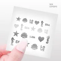 Наклейки Профессиональные серебро Cosmake 609