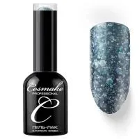 071 Гель-лак с л\с 6мл Cosmake Серый с цветными блёстками