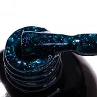 Гель-лак Cosmake №076 с липким слоем 11мл Бирюзовый с блёстками