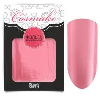 Фольга №12 переводная для дизайна ногтей Cosmake розовая 1 метр