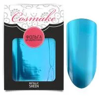 Фольга №16 переводная для дизайна ногтей Cosmake бирюза 1 метр