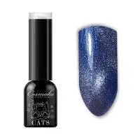 12 Кошачий глаз гель-лак 6мл Cosmake серый с зеленно-сирен блестками